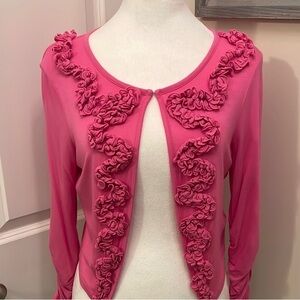 Pink Ruffled Cardigan